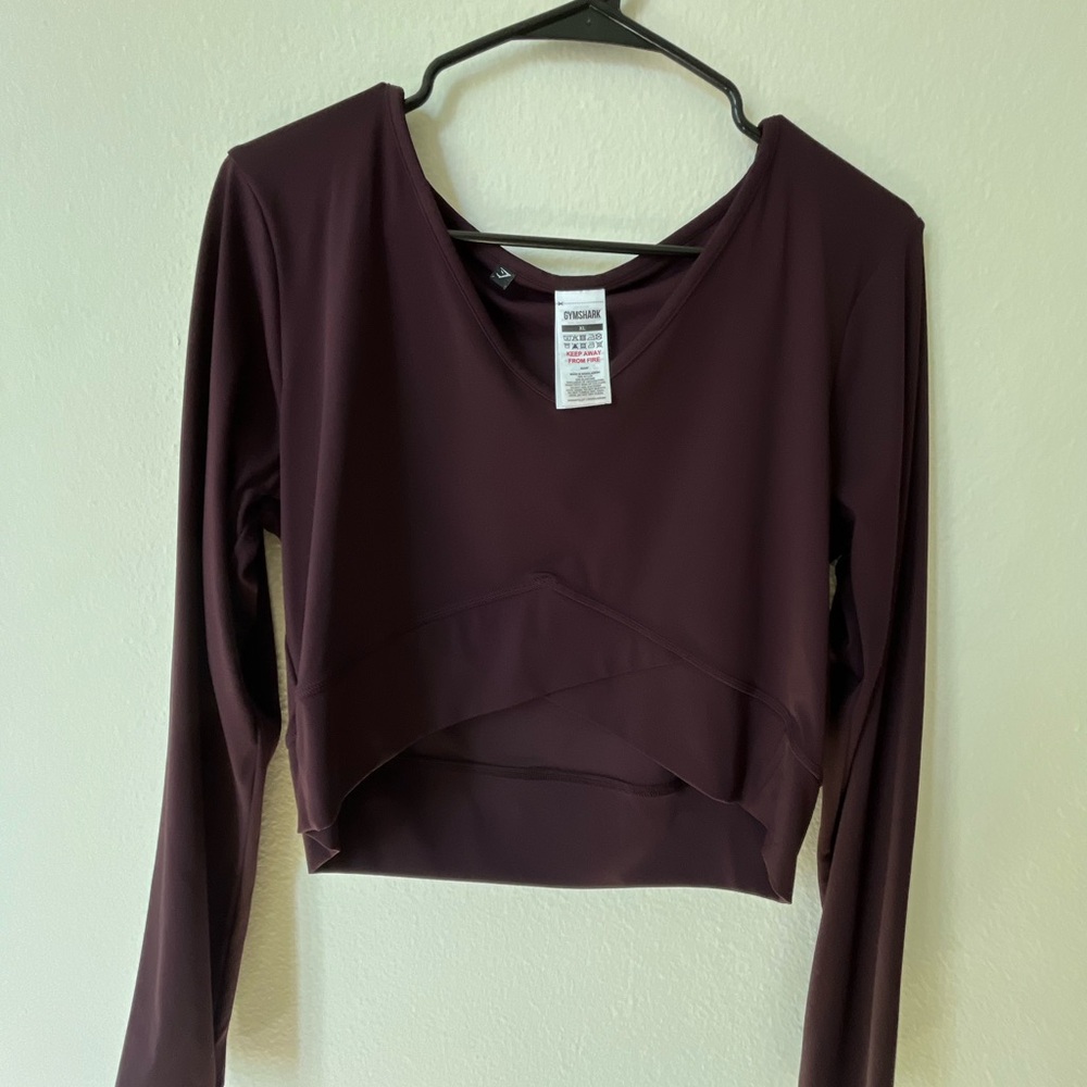 Gymshark Purple Long Sleeve Crop Top